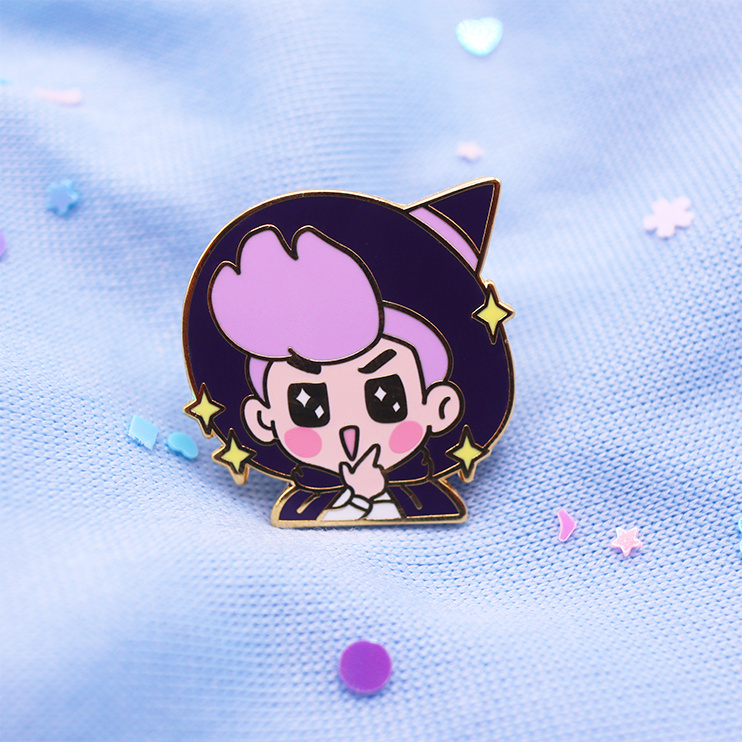 LITTLE WITCH BOY SPARKLE ENAMEL PIN