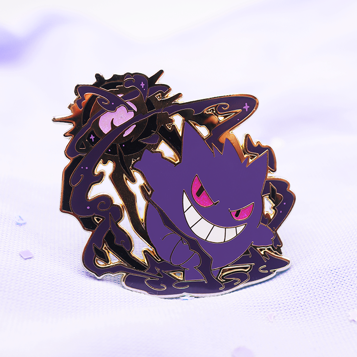 GENGAR - SHADOW BALL [GOLD PLATED] ENAMELPIN [POKEPOWER] [PATREON EXCLUSIVE]