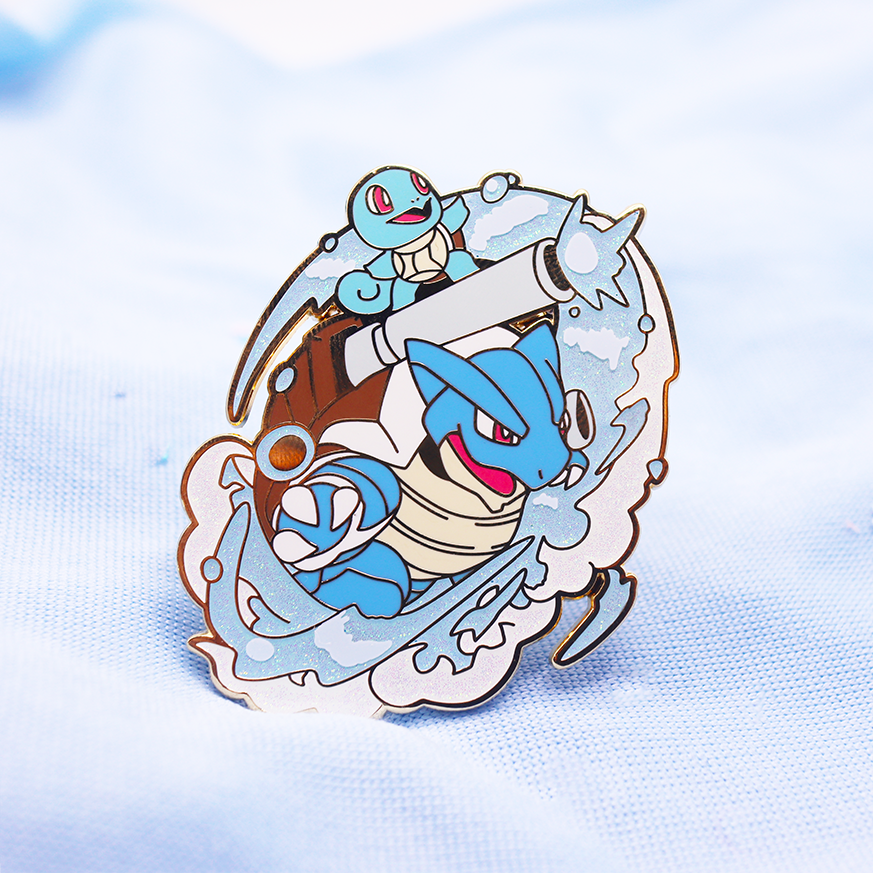 MEGA BLASTOISE - HYDRO PUMP ENAMEL PIN [POKEPOWER]