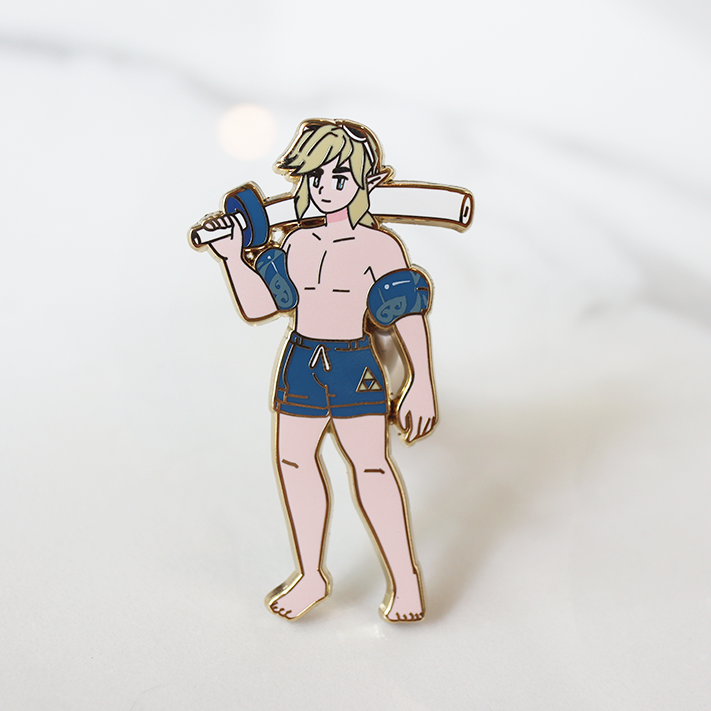 POOL PARTY LINK ENAMEL PIN [BLUE]