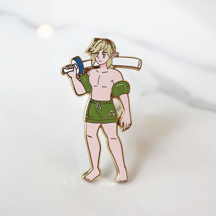 POOL PARTY LINK ENAMEL PIN [ GREEN]