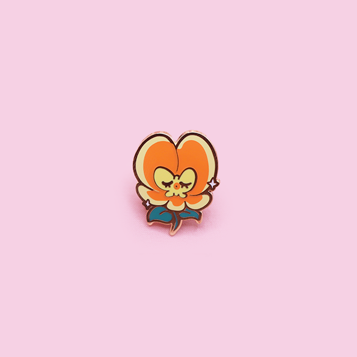 WONDERLAND FLOWER ENAMEL PIN