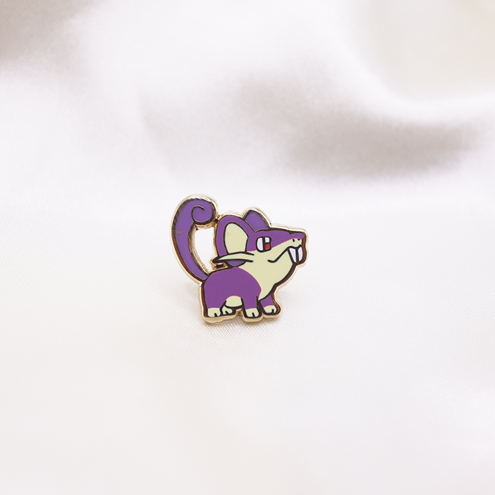 019 RATATA ENAMEL PIN [MINI MONSTERS] [POKEDEX PROJECT]