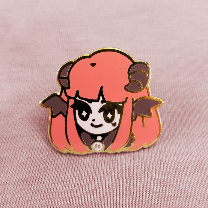 MONSTER GIRL: SUCCUBAE ENAMEL PIN [INCUBUS RED]