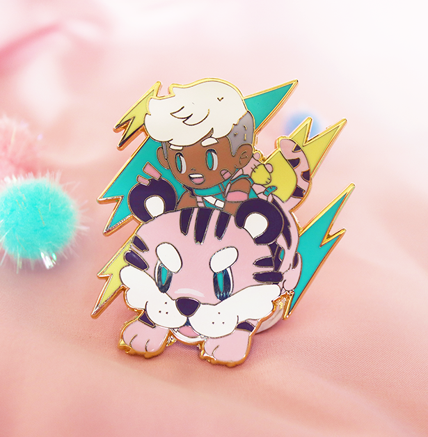 KAZA TIGER RIDER ENAMEL PIN