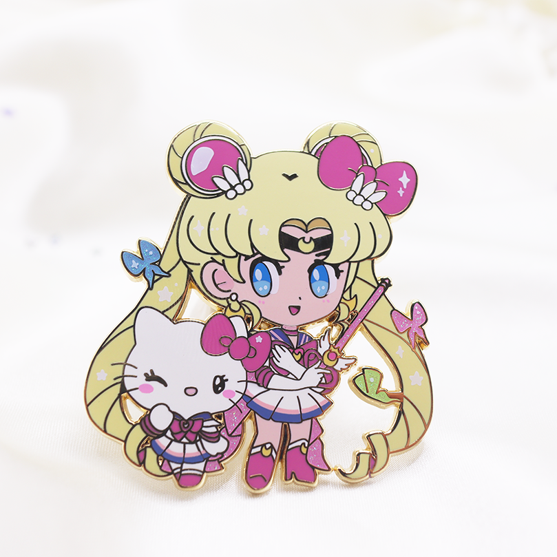 MOON X KITTY [NEW MOONLIGHT VARIANT] [SM X SANRIO] ENAMEL PIN