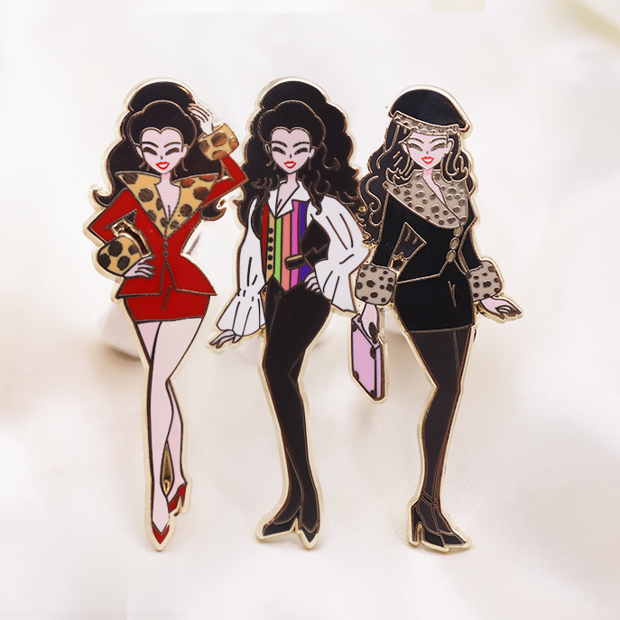 FASHION NANNY ENAMEL PIN SET [3PC]