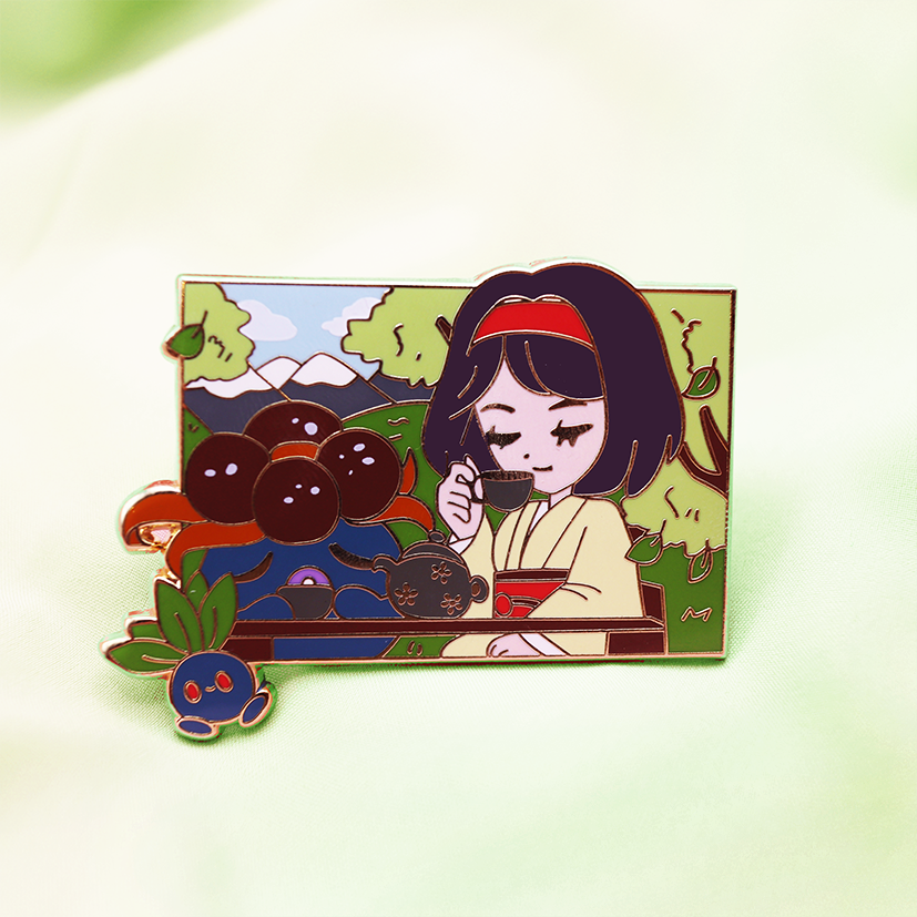 POKESNAPS - TEA TIME ERIKA ENAMEL PIN