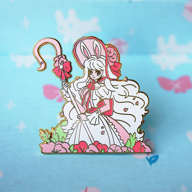 Bunny Shepherd Bonnie Enamel Pin
