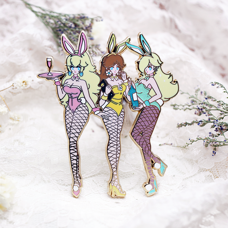 BUNNY TRIO ENAMEL PIN ( B grade)