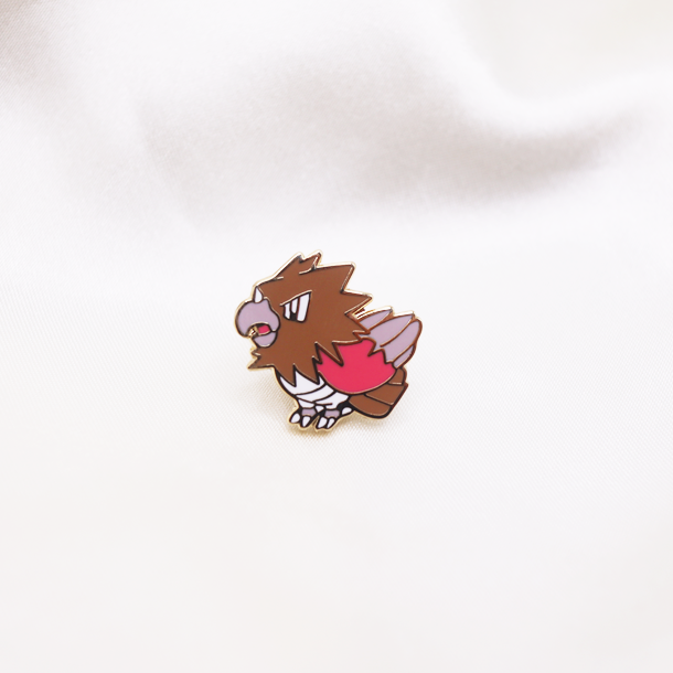 021 SPEAROW ENAMEL PIN [MINI MONSTERS] [POKEDEX PROJECT]